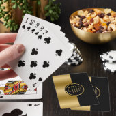 Monogramm mit geometrischem Split-Screen-Format au Spielkarten (In Situ)