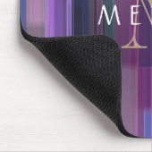 Monogramm mit glattem Muster personalisieren Mousepad (Ecke)