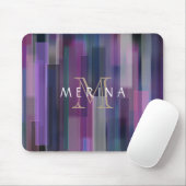 Monogramm mit glattem Muster personalisieren Mousepad (Mit Mouse)