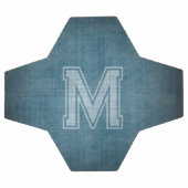 Monogramm mit grungy Chalkboard Blue Background Fußball (Flach)