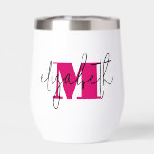 Monogramm mit handgeschriebenem Namen (Rückseite)