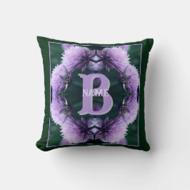 Monogramm mit Ihrem Anfangsbuchstaben Name Allium  Kissen