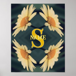 Monogramm mit Ihrem Anfangsbuchstaben Namen Daisy  Poster