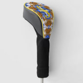Monogramm mit Ihrem Anfangsbuchstaben Namen Farbig Golf Headcover (angewinkelt)