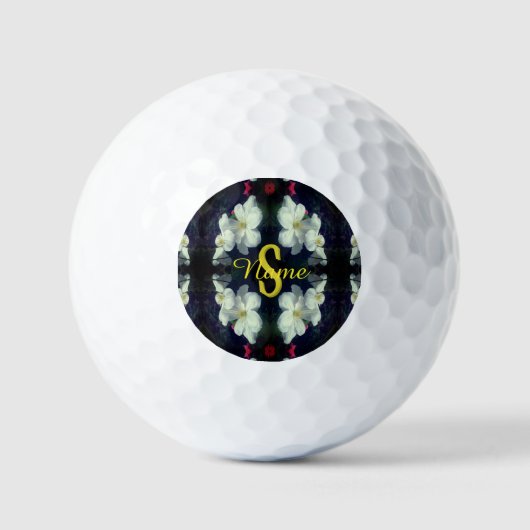 Monogramm mit Ihrem Anfangsbuchstaben und Namen Cl Golfball (Vorderseite)