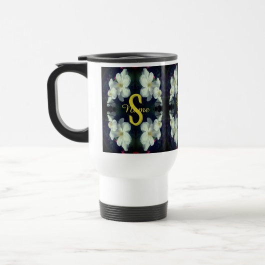 Monogramm mit Ihrem Anfangsbuchstaben und Namen Cl Reisebecher (Links)
