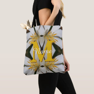 Monogramm mit Ihrem initialen Namen Blumen Persona Tasche