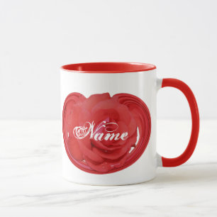 Monogramm mit Ihrem Namen Rose Florale Personalisi Tasse