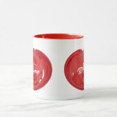 Monogramm mit Ihrem Namen Rose Florale Personalisi Tasse (Zentrum)