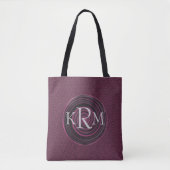 Monogramm mit Ihren Initialen Pflaumenwirbel Perso Tasche (Vorderseite)