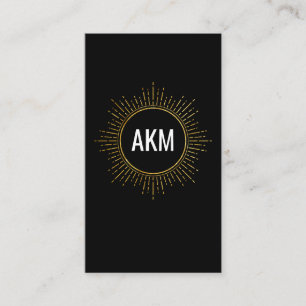 Monogramm mit Imitaten Gold beleuchtete Elemente Visitenkarte