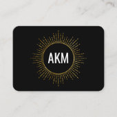 Monogramm mit Imitaten Gold beleuchtete Elemente Visitenkarte (Vorderseite)