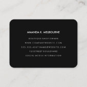 Monogramm mit Imitaten Gold beleuchtete Elemente Visitenkarte (Rückseite)