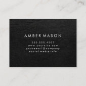 Monogramm mit Leder für Luxuselemente-Imitate Visitenkarte (Rückseite)