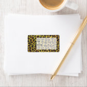 Monogramm mit Leopard Brown und Gelb Adressaufkleber (Insitu)