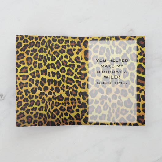 Monogramm mit Leopard Brown und Gelb Karte (Innenseite)
