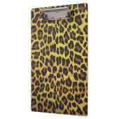 Monogramm mit Leopard Brown und Gelb Klemmbrett (Links)