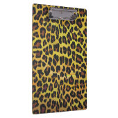 Monogramm mit Leopard Brown und Gelb Klemmbrett (Rechts)