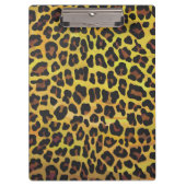 Monogramm mit Leopard Brown und Gelb Klemmbrett (Vorderseite)
