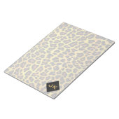 Monogramm mit Leopard Brown und Gelb Notizblock (angewinkelt)