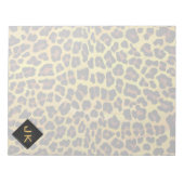 Monogramm mit Leopard Brown und Gelb Notizblock (Vorderseite)