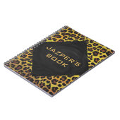 Monogramm mit Leopard Brown und Gelb Notizblock (Linke Seite)
