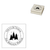 Monogramm mit Liebe bei Weihnachtsbaumen Gummistempel (Stempel)