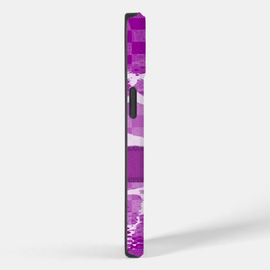 Monogramm mit lila Tierdruck Case-Mate iPhone Hülle (Rückseite / Rechts)