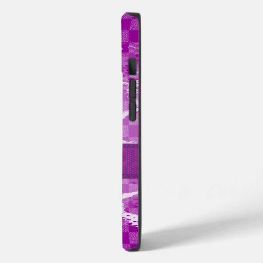 Monogramm mit lila Tierdruck Case-Mate iPhone Hülle (Rückseite / Links)