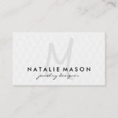 Monogramm mit Lux Diamond Muster Visitenkarte (Vorderseite)