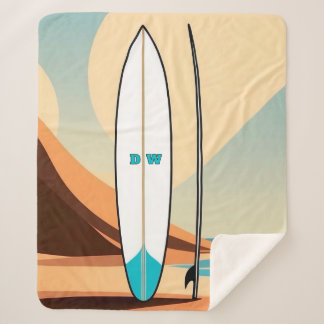 Monogramm mit Minimalistischem Vektorsurfboard-The Sherpadecke