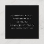 Monogramm mit moderner Wasserfarbe Quadratische Visitenkarte (Rückseite)