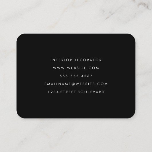 Monogramm mit moderner Wasserfarbe Visitenkarte (Rückseite)