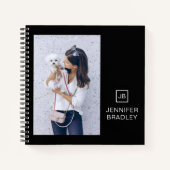 Monogramm Mit Monogramm Foto Chic Personalisiert N Notizblock (Vorderseite)