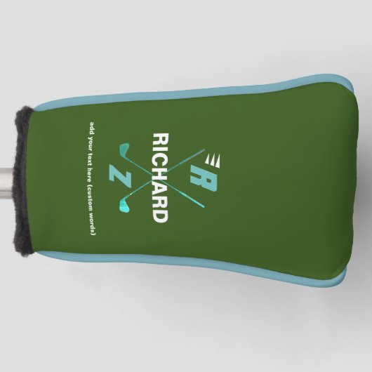 Monogramm mit Monogramm Golf Head Cover Golf Headcover (Vorderseite)