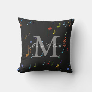 Monogramm mit Musiknoten Kissen Für Draußen