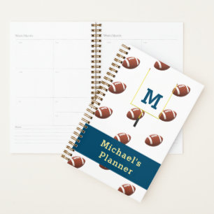 Monogramm mit Name Football Themed Planer