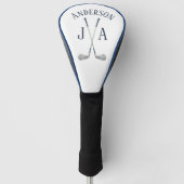 Monogramm mit Namen und Initialen Golf Headcover (Vorderseite)