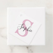 Monogramm mit neuem Personalisierten Namen Pink Geschenkanhänger (Beispiel)