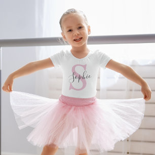 Monogramm mit neuem Personalisierten Namen Pink Kleinkind T-shirt