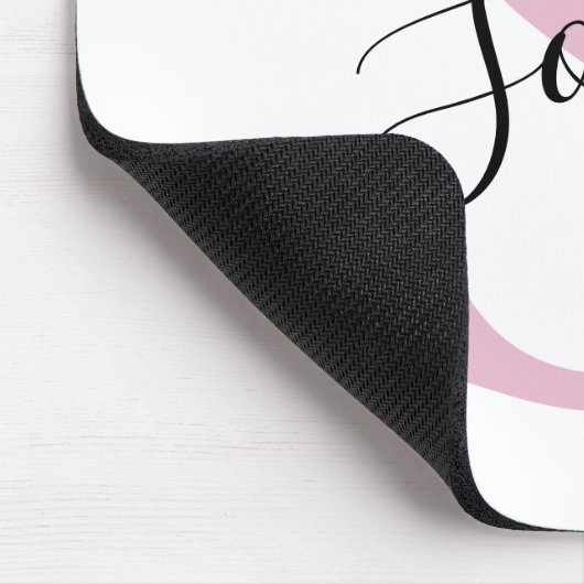 Monogramm mit neuem Personalisierten Namen Pink Mousepad (Ecke)