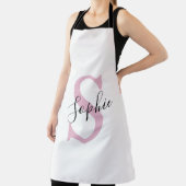 Monogramm mit neuem Personalisierten Namen Pink Schürze (InSitu)