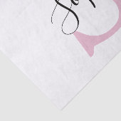 Monogramm mit neuem Personalisierten Namen Pink Seidenpapier (Ausschnitt)