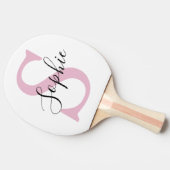 Monogramm mit neuem Personalisierten Namen Pink Tischtennis Schläger (Seitenansicht)