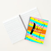 Monogramm mit niedlichem Namen - Ästhetisch mehrfa Notizblock (Innenseite)