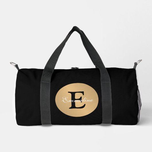Monogramm mit personalisiertem Namen im Circle But Duffle Bag (Vorderseite)