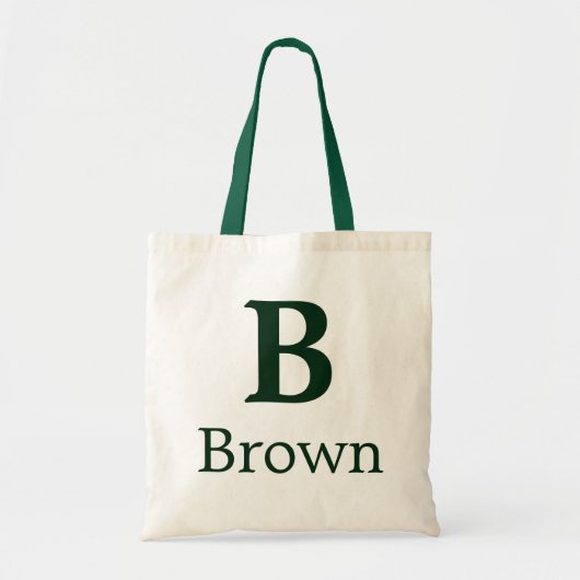 Monogramm mit personalisierter Bezeichnung Tragetasche (Vorne)