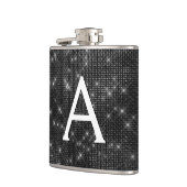 Monogramm mit schwarzem und weißem Sparkle und Anf Flachmann (Links)