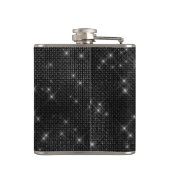 Monogramm mit schwarzem und weißem Sparkle und Anf Flachmann (Rückseite)