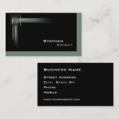 Monogramm mit schwimmender Ecke - Moderne, benutze Visitenkarte (Vorne/Hinten)